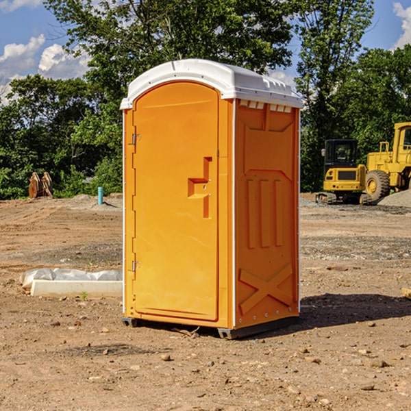 how often are the porta potties cleaned and serviced during a rental period in Purmela TX